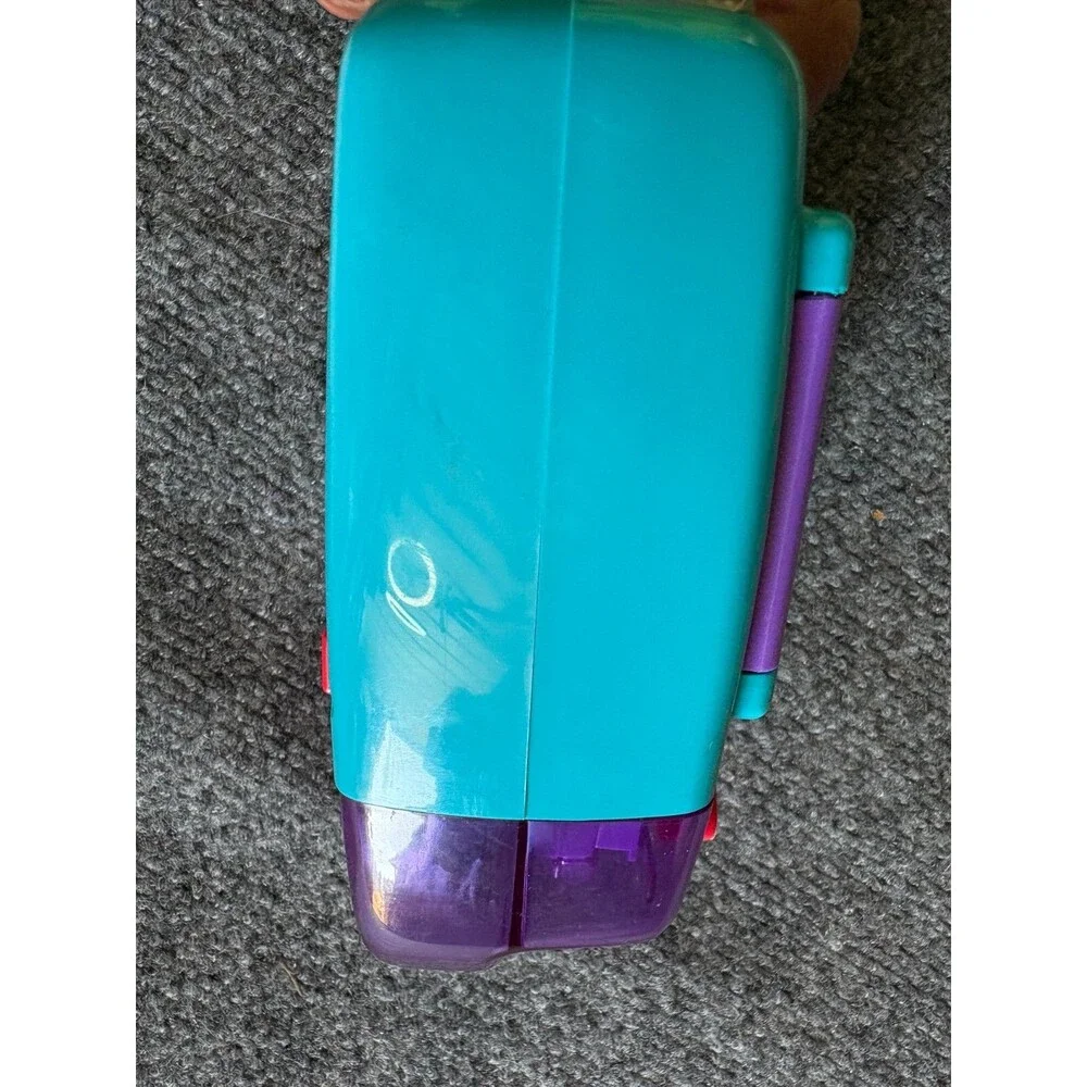 Valentines Vintage GUMBALL MACHINE Bank Combination Safe VTG 1999 Blue Purple